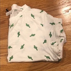 Cropped cactus t-shirt